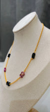 Chain with black ruby stone