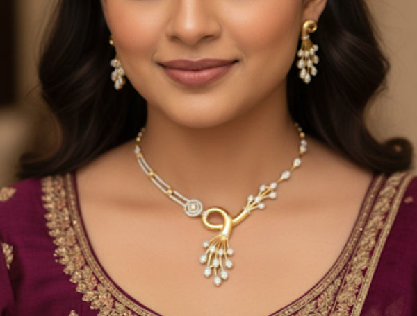 AD studded elegant neackpeice