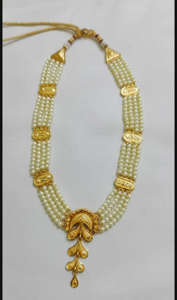 Pearl Chokar 24 crt gold plated