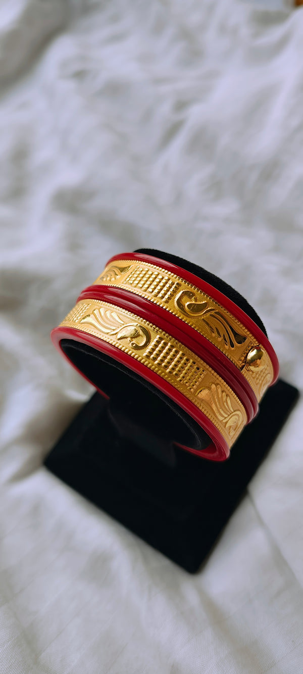 Pola bangle 24 crt gold plated