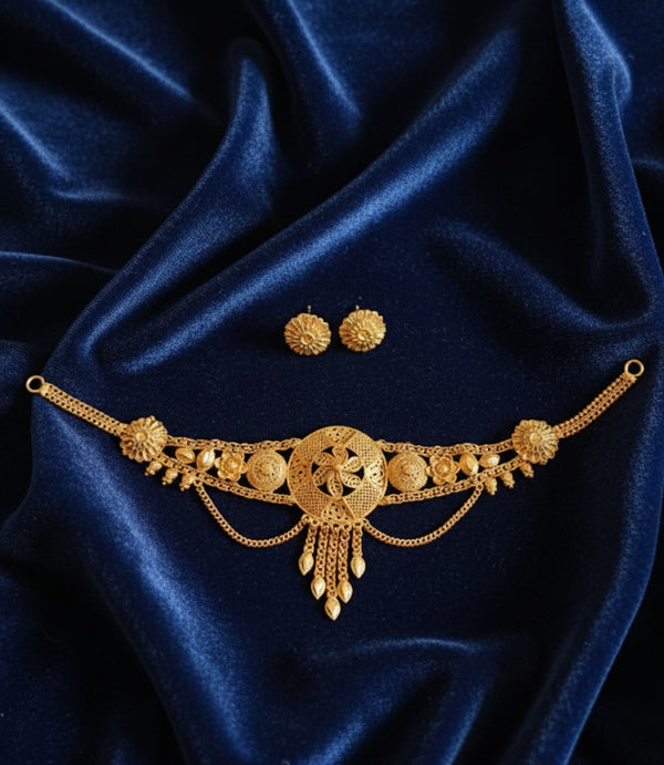 Choker 24 crt gold plated