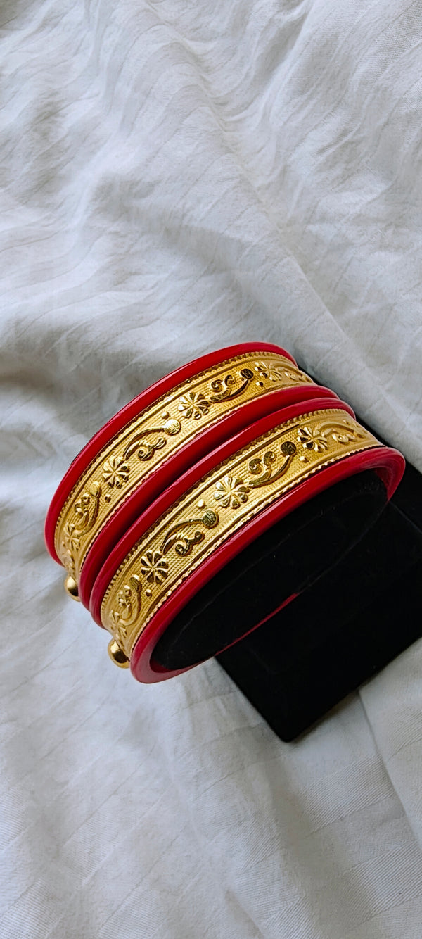 Pola bangle 24 crt gold plated