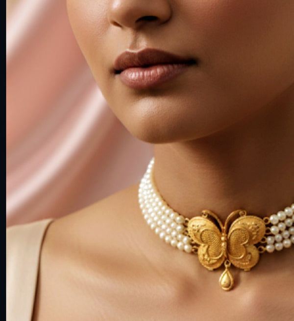 Pearl Chokar set 24crt gold plated