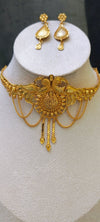 Chokar necklace, 24 crt gold plated