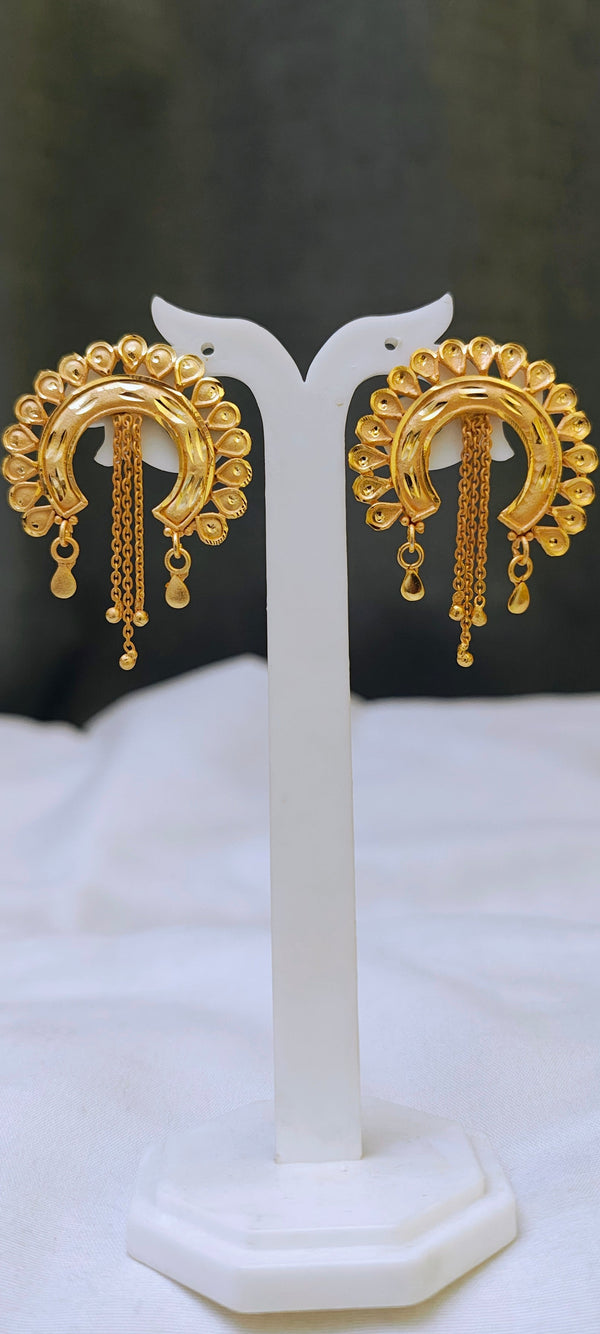 Earring chandbali 24crt gold plated