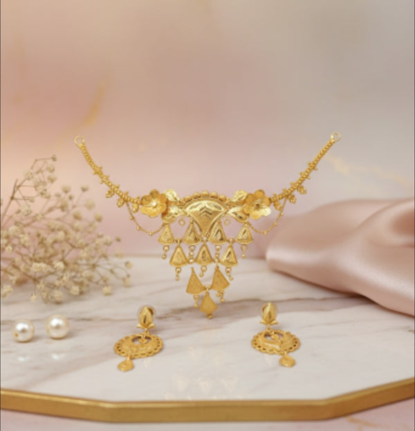 Chokar set 24 carate gold plated