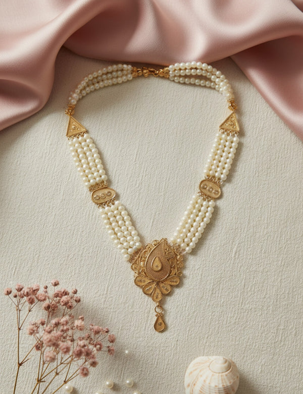 Pearl Chokar 24crt gold plated