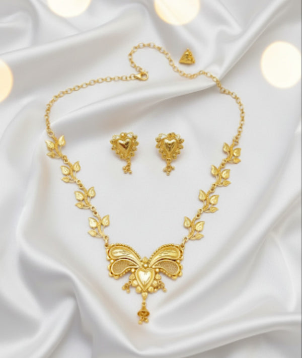 Necklace set 24carate gold plated