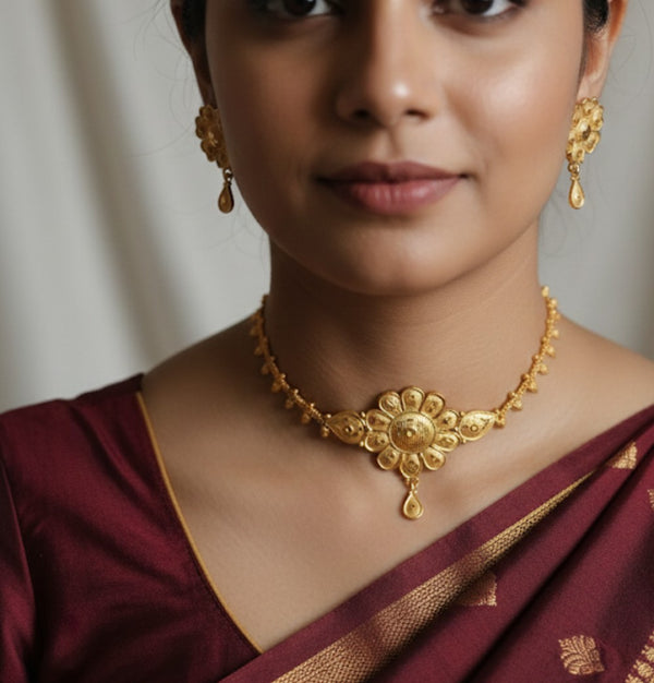 Choker 24 crt gold plated