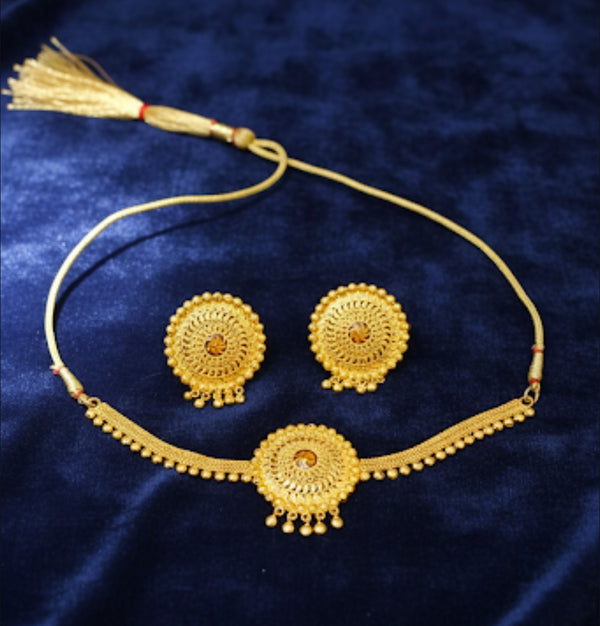 Chokar set 24 carate gold plated