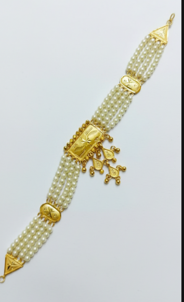 Pearl Chokar set 24 crt gold plated