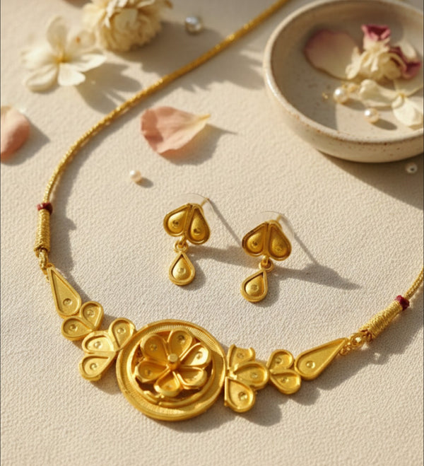 Chokar set 24crt gold plated
