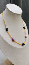 Chain with black ruby stone