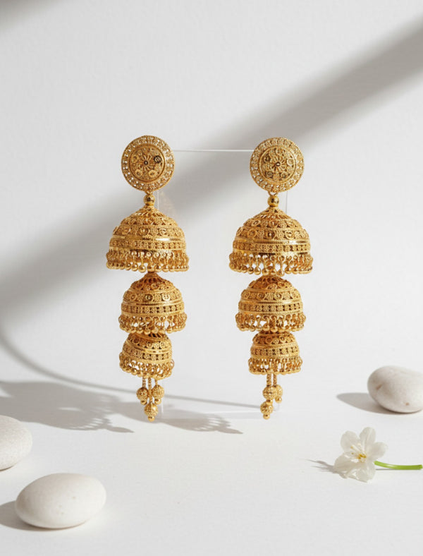 Jhumka earrings 24crt Gold plated