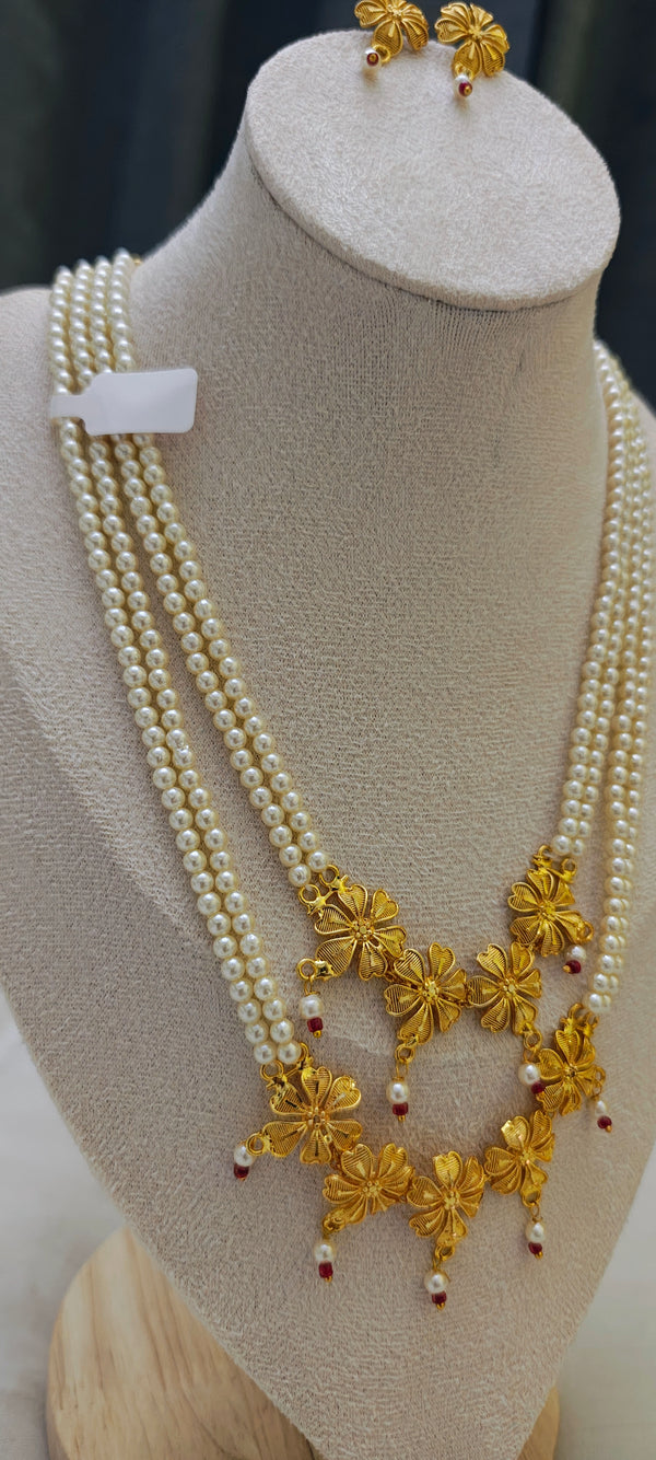 Pearl Sitahar/Ranihar 24crt gold plated