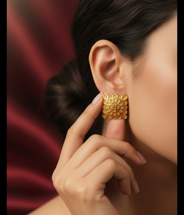 Earring 24crt gold plated