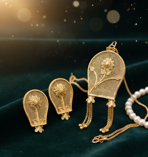 Pendant and earing set