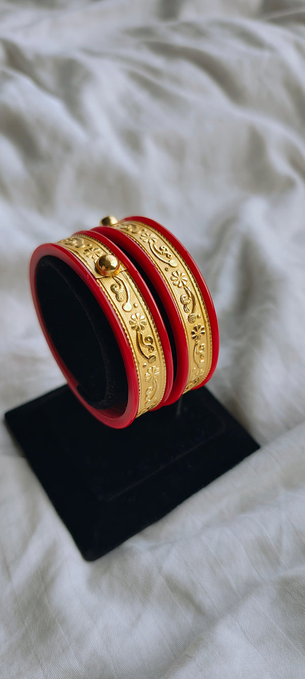 Pola bangle 24 crt gold plated