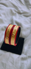 Pola bangle 24 crt gold plated